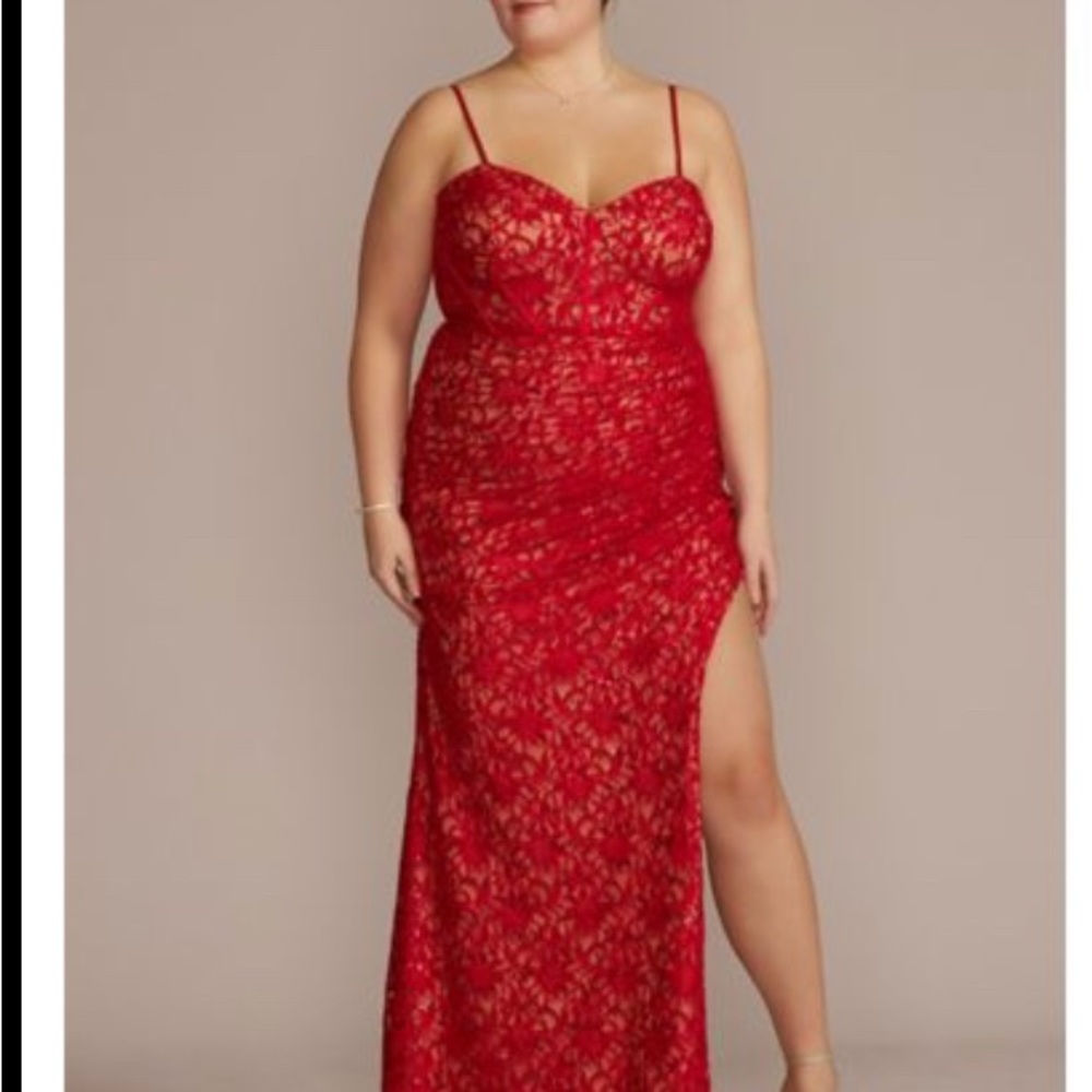 NWT Red, sexy formal dress. Size 20. David’s Bridal - Galina Signature Gown.